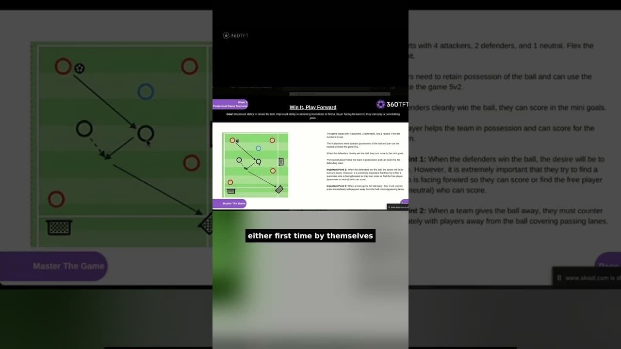 Your team wins the ball, then gives it straight back?