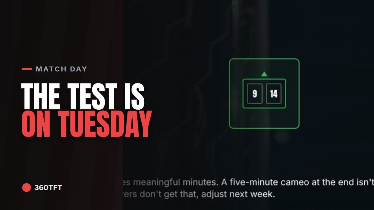 Match Day Is Not the Test